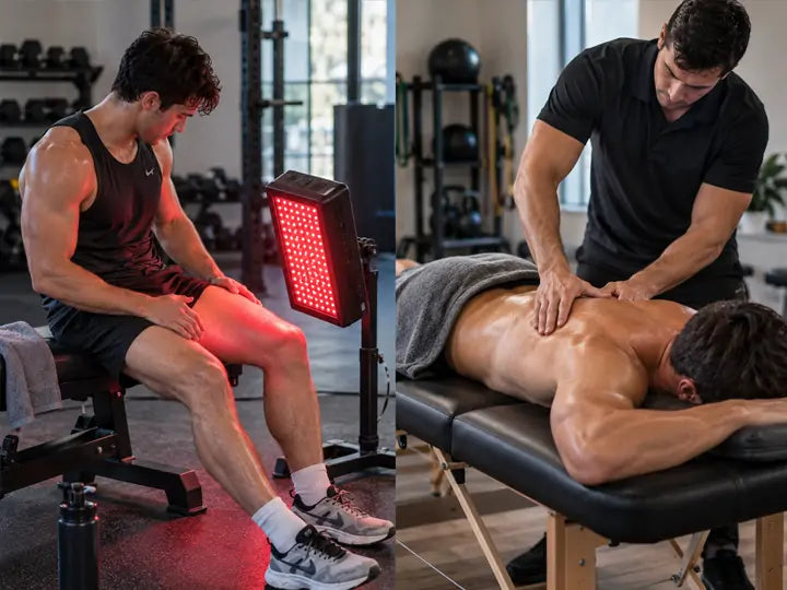 Red Light Therapy vs Massage for Muscle Recovery